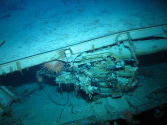 Stbd 5.9-inch gun  concealed under forecastle